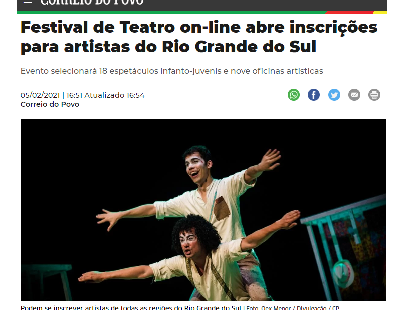 Festerê - Festival de Teatro para Infância e Juventude Grupo Borogodó Gabriel Botelho e Junior Sifuentes